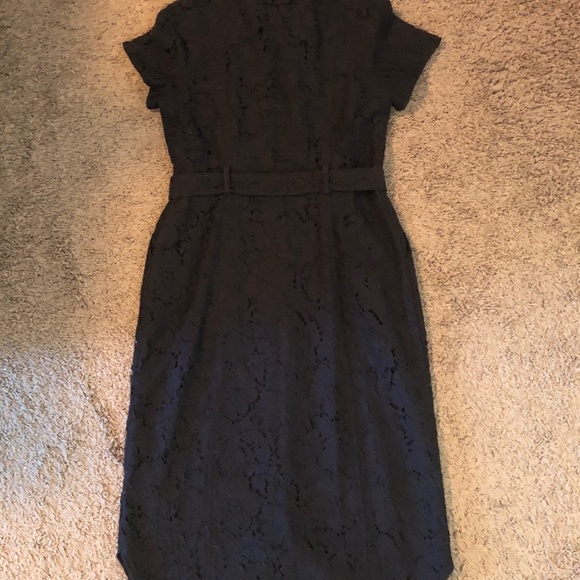 Dark blue lace midi dress - Picture 2 of 2